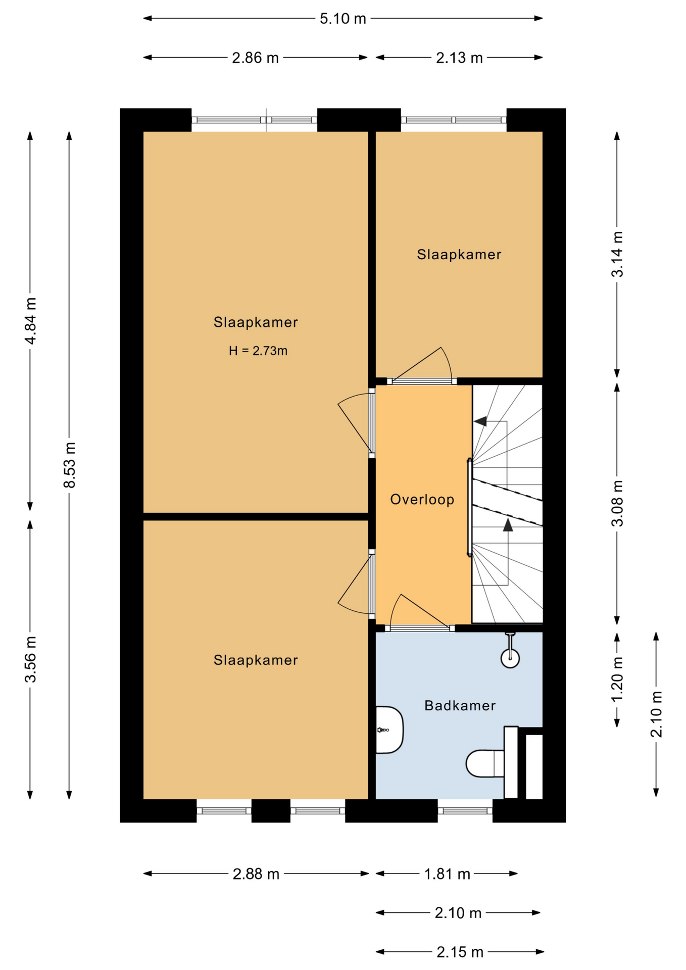 Lübeckstraat 7 - 8232 RV - lelystad-plattegrond-2